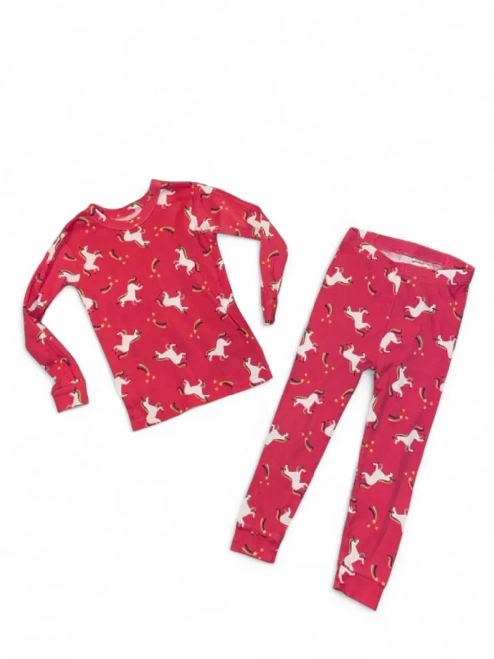 GAP Pink Unicorn Print Long-Sleeve Pajama Set
